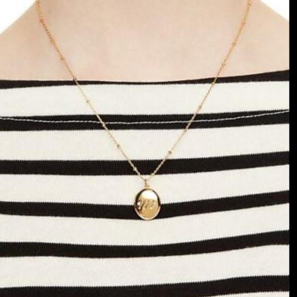 kate spade forever mine initial gold locket pendant necklace "P" nwot - Picture 2 of 9